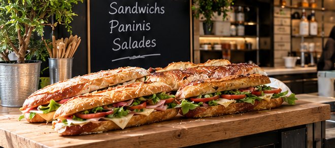Sandwichs sur baguette française